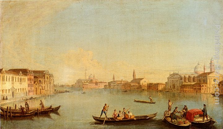 View Of San Giorgio Maggiore Seen From The South, Venice painting - Johann Richter View Of San Giorgio Maggiore Seen From The South, Venice art painting
